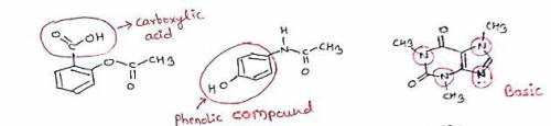 g acetaminophen aspirin binder caffine A. The strong organic acid is . B. The weak organic acid is .