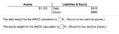 Andyco, Inc., has the following balance sheet and an equity market-to-book ratio of 1.4. Assuming th