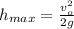 h_{max}=\frac{v_o^2}{2g}