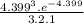 \frac{4.399^{3}.e^{-4.399}}{3.2.1}