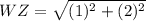 WZ=\sqrt{(1)^2+(2)^2}