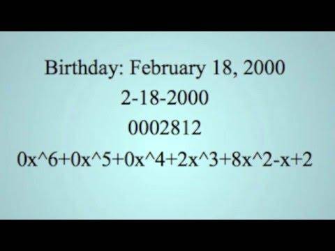 Create a birthday Polynomial with 07.01.2006