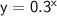 \sf y = 0.3^x