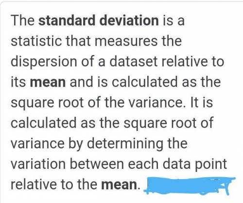 What is standard deviation in maths
