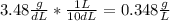 3.48\frac{g}{dL} *\frac{1L}{10dL}=0.348\frac{g}{L}