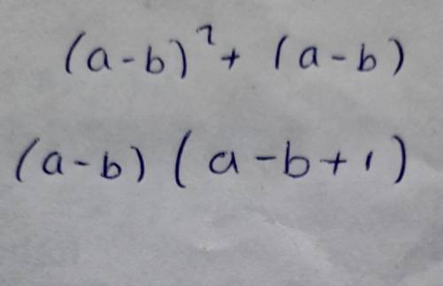 Fractorise the following (a-b)²+(a-b)
