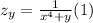 z_y=\frac{1}{x^4+y}(1)