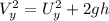 V^2_y=U^2_y+2 g h