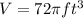 V=72\pi ft^3