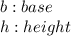 b:base\\h:height