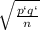 \sqrt{ \frac{p`q`}{n}