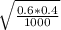 \sqrt \frac{0.6* 0.4}{1000}