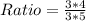 Ratio = \frac{3 * 4}{3 * 5}