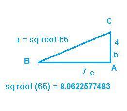 Suppose ABC is a right triangle with sides of lengths a, b, and c and right angle at C. Find the unk
