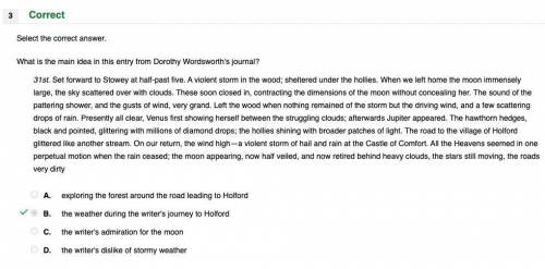 What is the main idea for Dorothy Wordworth’s Journal?