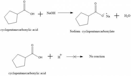 Draw the major organic product that is expected when cyclopentanecarboxylic acid is treated with eac