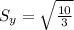 S_y = \sqrt{\frac{10}{3}}