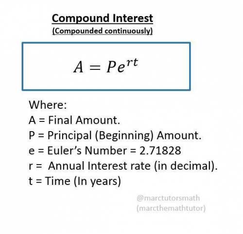 If you invest $600 at 5% interest compounded continuously, how much would you make after 6 years?