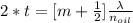 2 *  t  =  [m +  \frac{1}{2} ] \frac{\lambda}{n_{oil}}