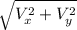 $ \sqrt{V_x^2 + V_y^2} $