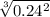 \sqrt[3]{0.24^{2} }