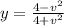 y = \frac{4-v^2}{4+v^2}\\\\