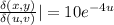 \frac{\delta  (x,y)}{\delta (u, v)} | = 10e^{-4u}