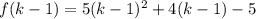f(k-1)=5(k-1)^2+4(k-1)-5