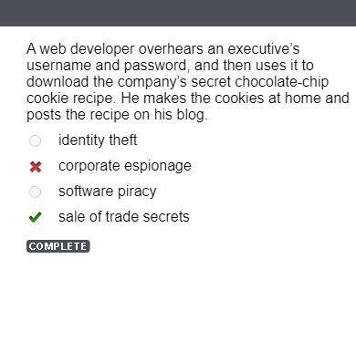 A web developer overhears an executive’s username and password, and then uses it to download the com