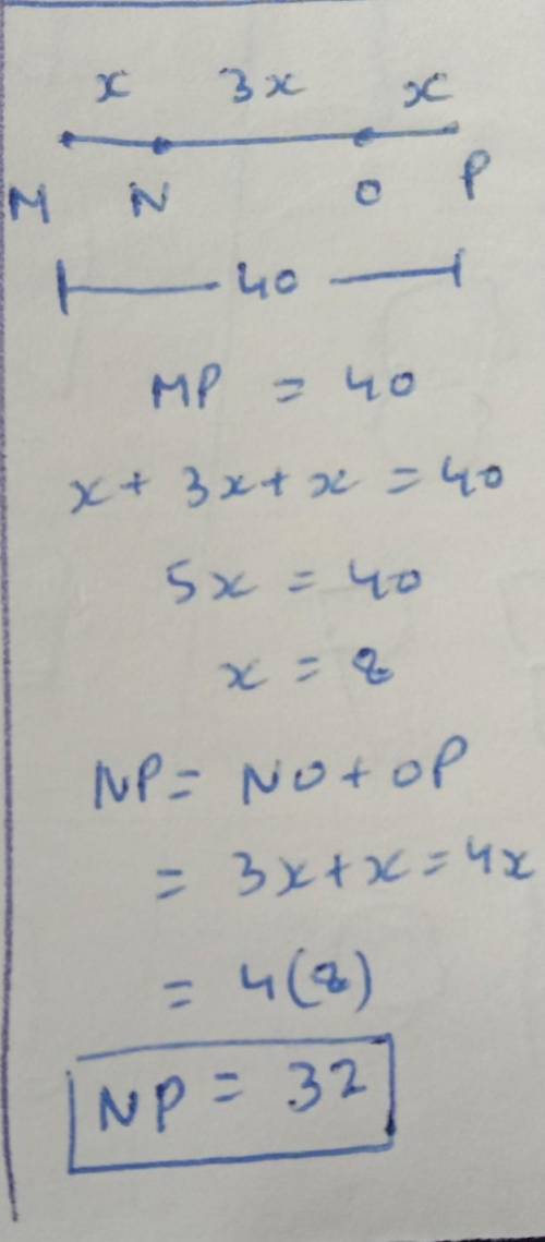 The point M,0 and p all lie on the same line segment, in that order, such that the ratio of MN : N0
