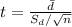 t=\frac{\bar d}{S_{d}/\sqrt{n}}