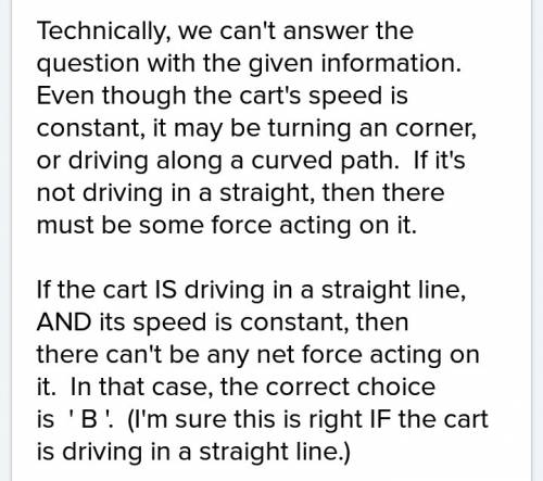 What is the net force acting on a golf car traveling at a constant speed of 5 mph