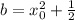 b=x_0^2+\frac{1}2