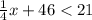 \frac{1}{4}x+46