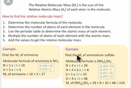 How to calculate molecular mass?