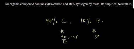 C=90% H=10% molecular formula ???