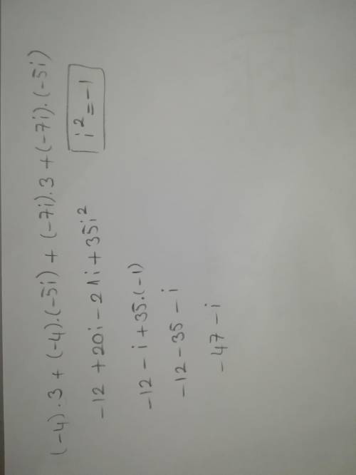 Multiply.

(-4 - 7i)(3 - 5i)
ENTER YOUR ANSWER, IN STANDARD FORM, 
*Can someone help me step by step