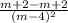 \frac{m+2-m+2}{(m-4)^2}