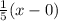 \frac{1}{5}(x-0)