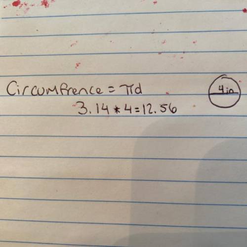 What is the circumference of the circle use 3.14 for r

then it is a circle with a line in it that s