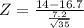 Z = \frac{14-16.7}{\frac{7.2}{\sqrt{35} } }