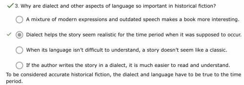 Why are dialect and other aspects of language so important in historical fiction?

When its language