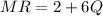 MR= 2+6Q