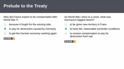 Why did France expect to be compensated after World War I?

because it fought for the winning side
t