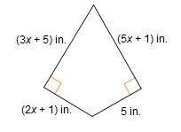 Apaper hat is folded into the shape of a kite, as shown. what is the total length of rib
