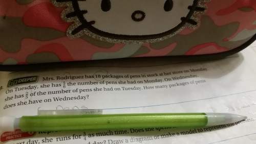Mrs. rodriguez has 18 packages of pens in stock at her store on monday. on tuesday, she has 5/6 the