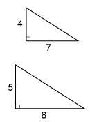 Which polygons are congruent?  select each correct answer.