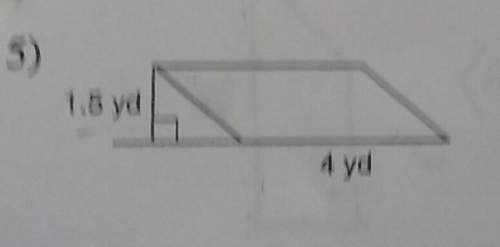 With a parrelleogram how would you find the area with a base of 4yd and a height of 1.