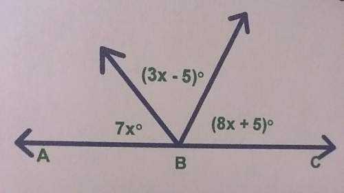 Angle abc measures 180 degrees find the value of x