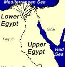 Upper and lower egypt, (image below), were united under which leader and was given what new title? &lt;